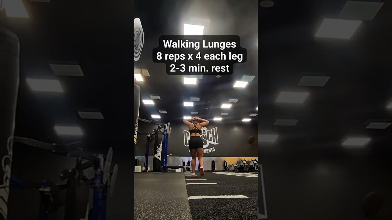 Walking lunges tones the lower body in a symmetrical fashion